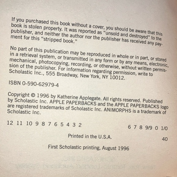 Vintage Animorphs children’s series- book #3 The Encounter - Picture 6 of 7